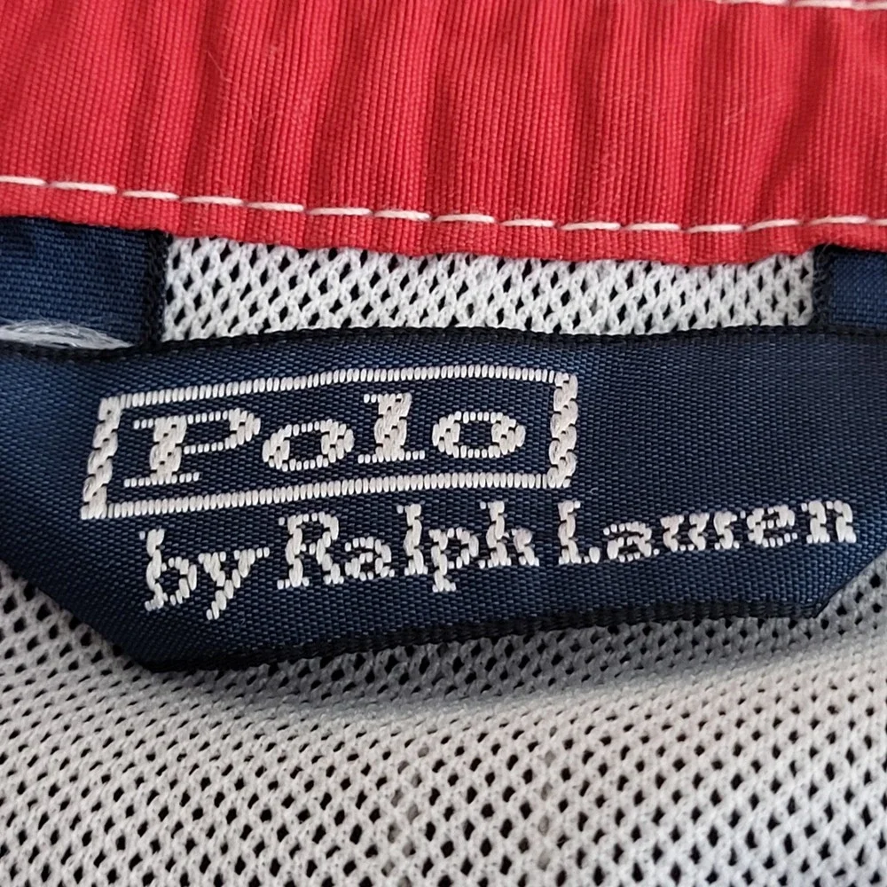 Polo Ralph Lauren Board Shorts Swim Trunk Mens XL Black Contrast Stitch Cargo